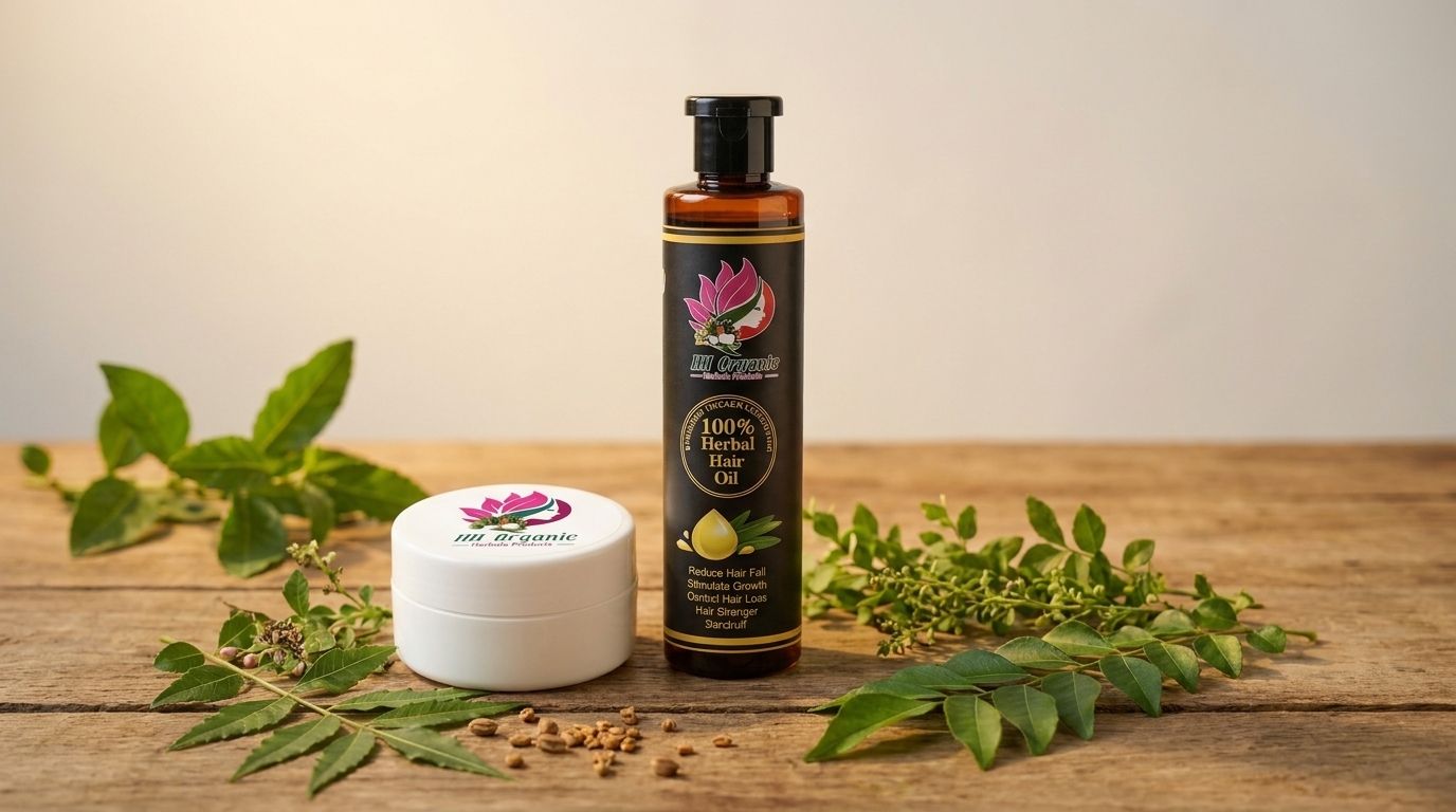 Natural herbal hair oil combo made with organic ingredients 
